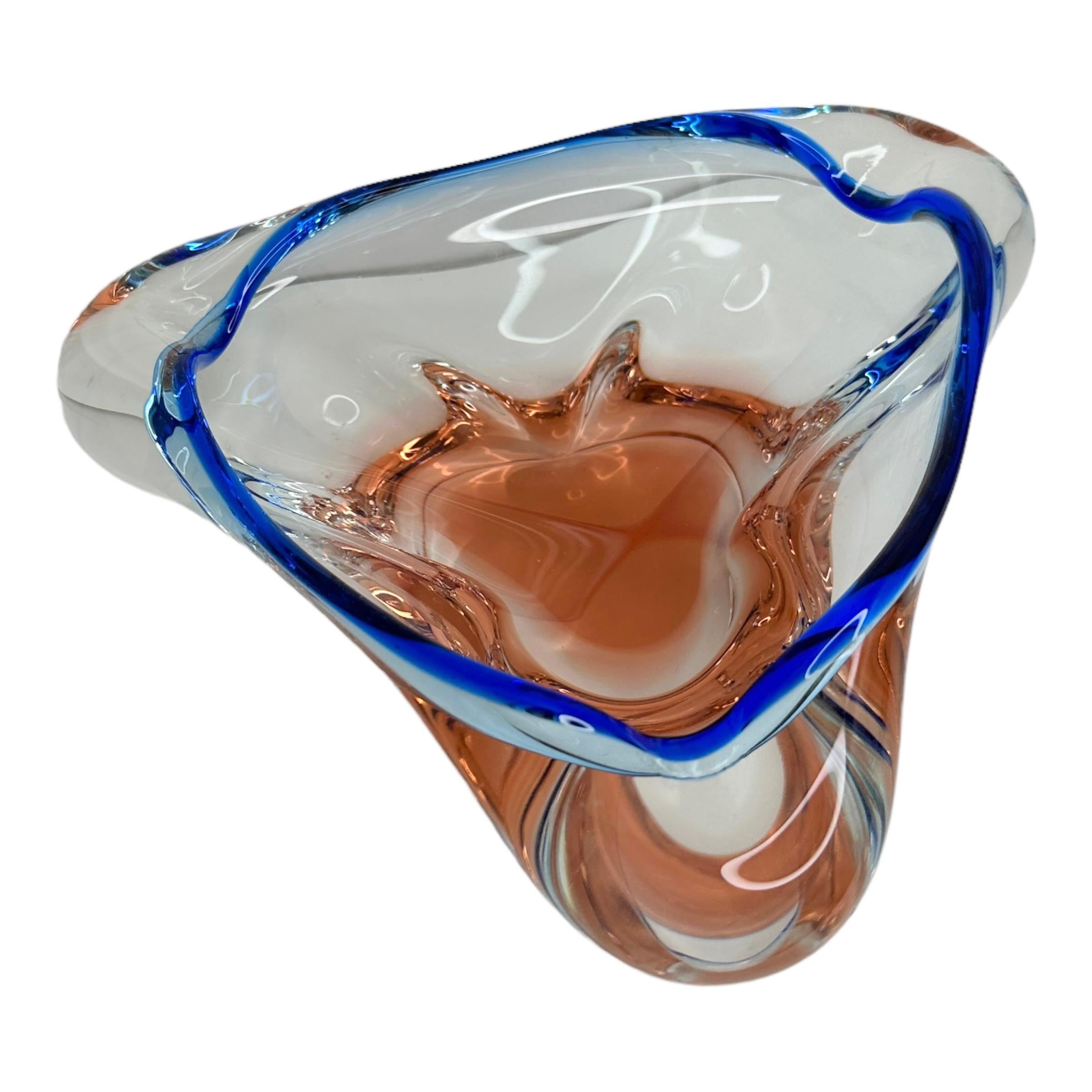 Beautiful Murano Glass Bowl Catchall or Cigar Ashtray Vintage, Italy, 1980s In Good Condition For Sale In Nuernberg, DE