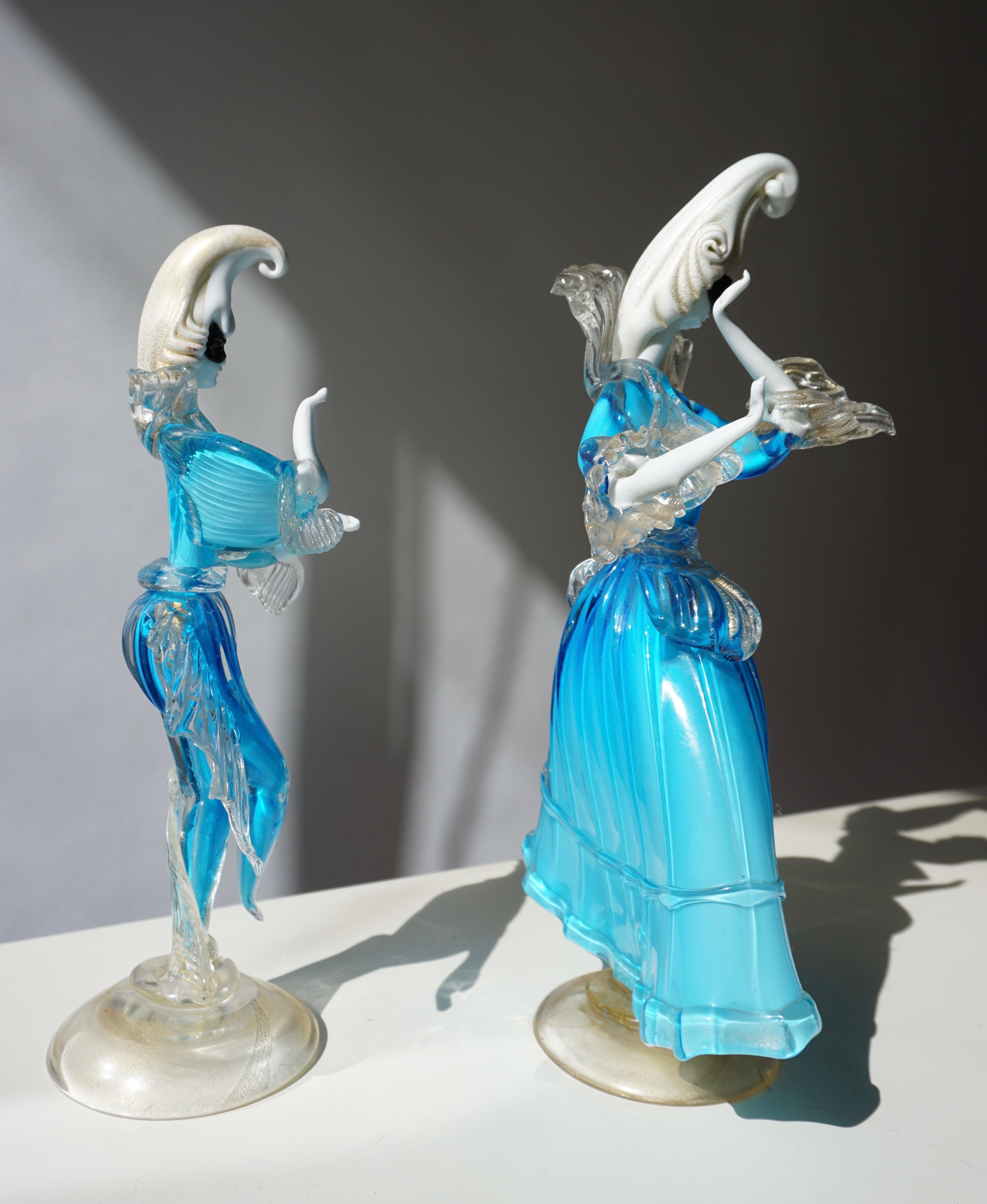 murano glass dancing figures
