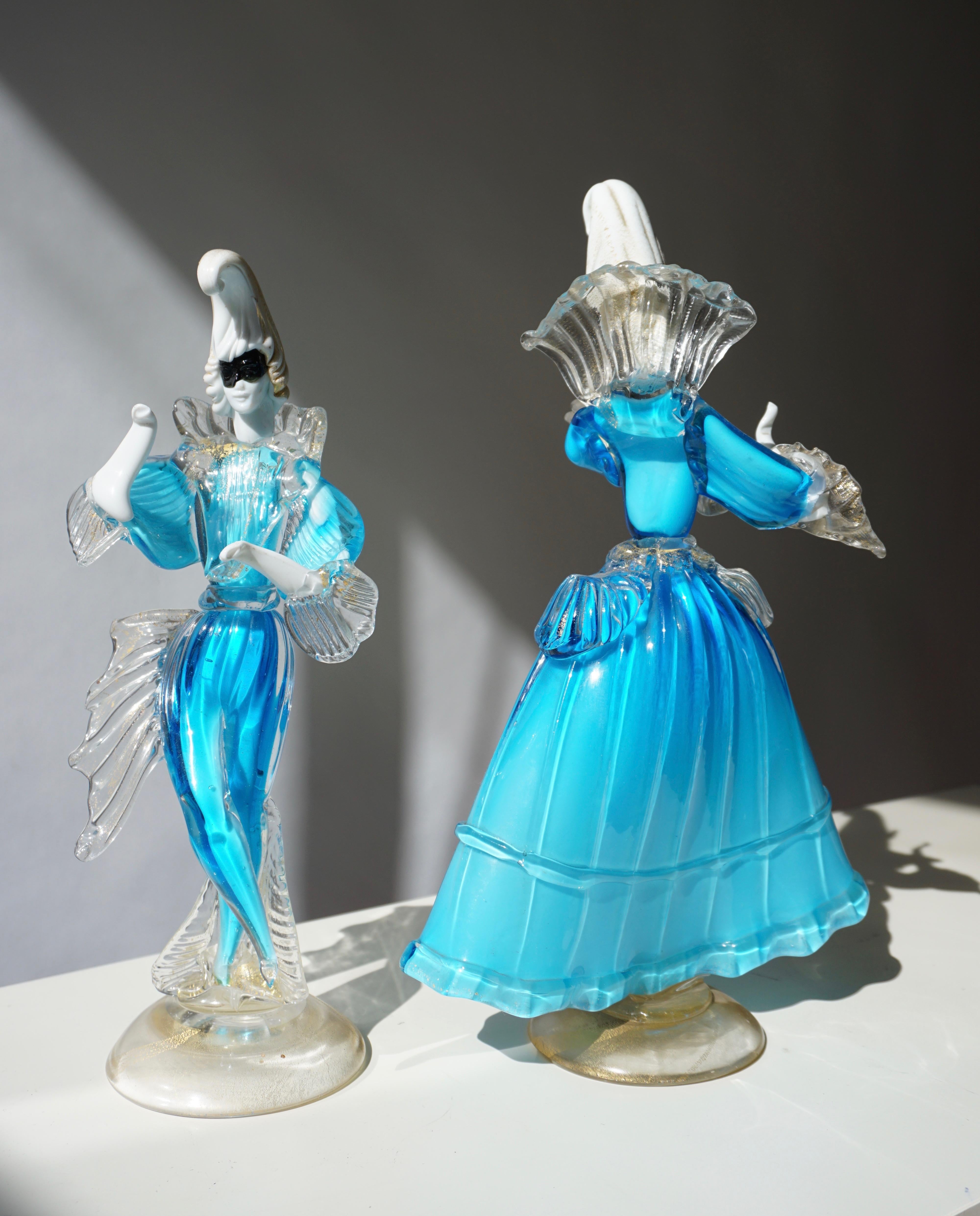 Mid-Century Modern One Murano Glass Carnival Lady Dancer