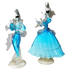 One Murano Glass Carnival Lady Dancer