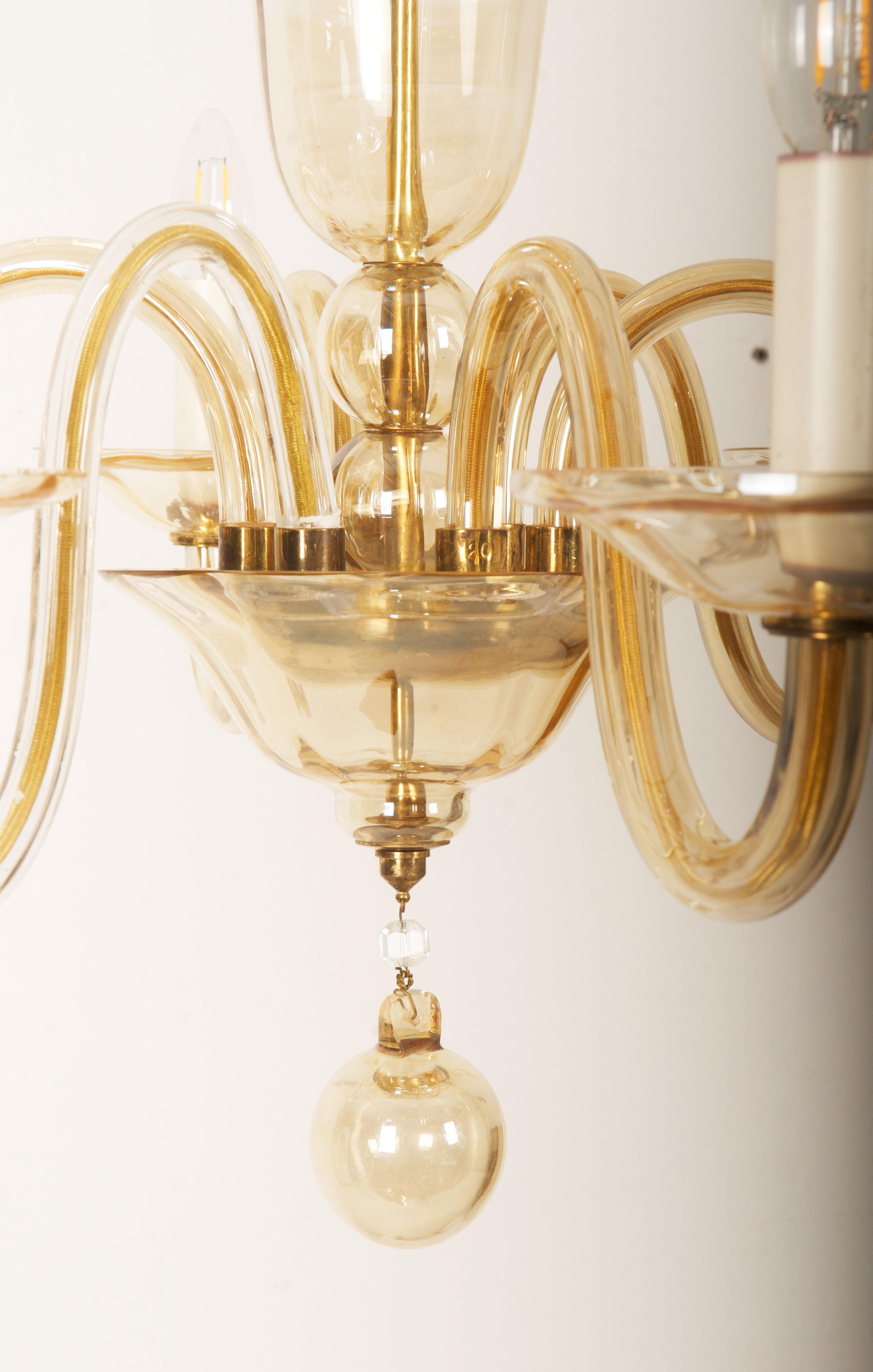 Late 20th Century Beautiful Murano Glass Chandelier