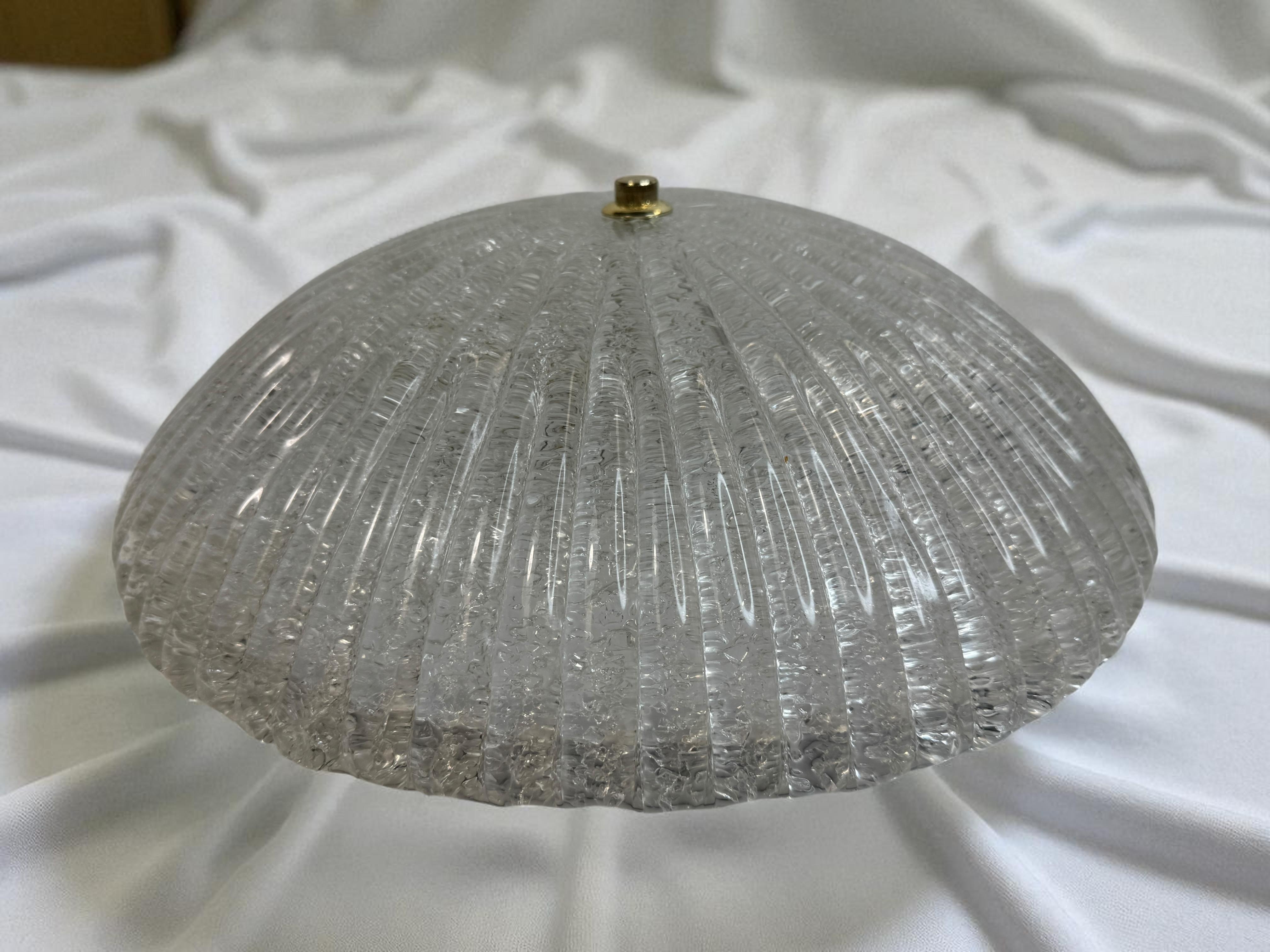 Beautiful Murano Glass Flush Mount Ceiling Light, by Massive Leuchten 1980s For Sale 1
