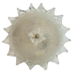 beautiful Murano Glass Flush Mount Ceiling Light, Italy, 1970s
