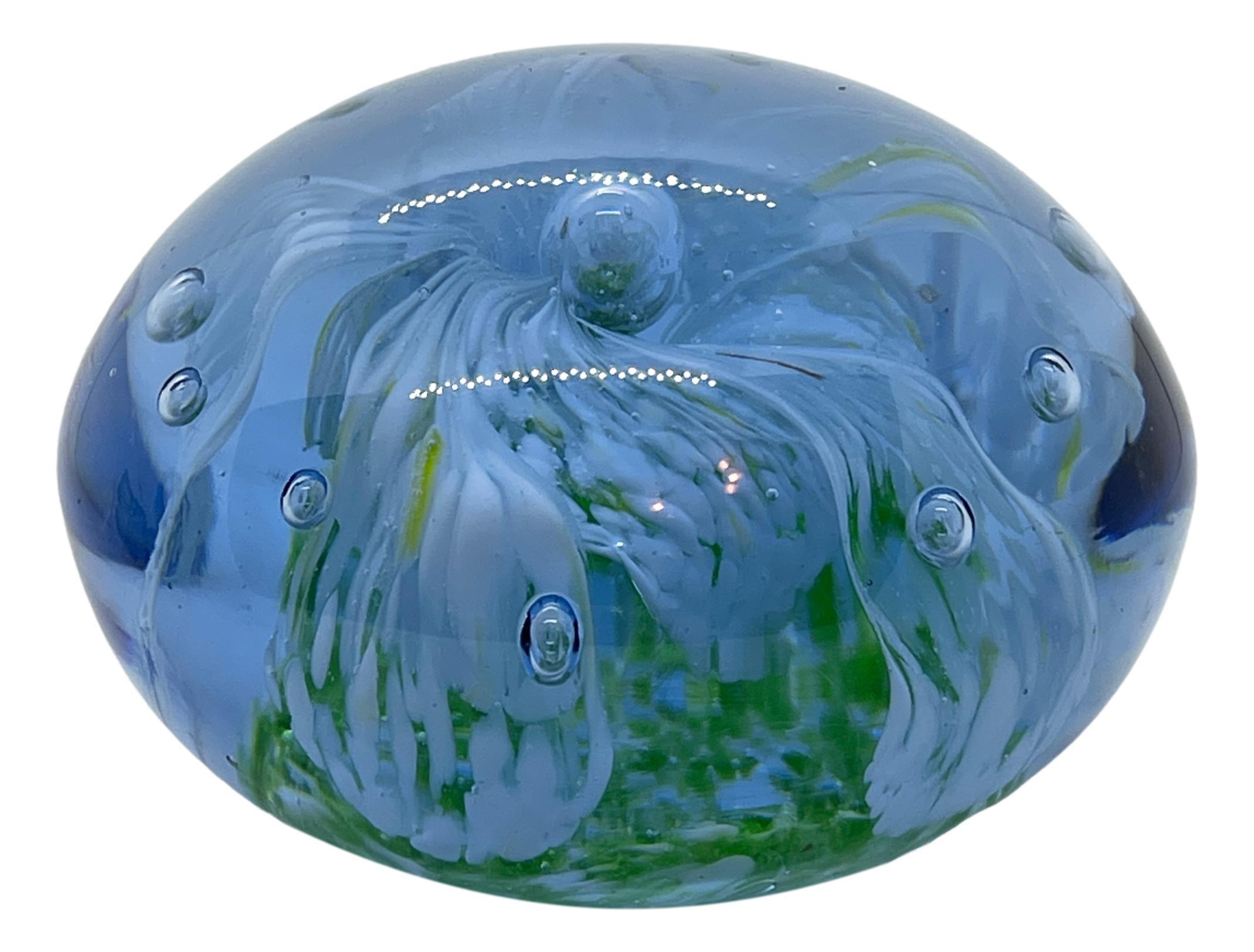 Hand-Crafted Beautiful Murano Glass Paperweight, Italy 1970s