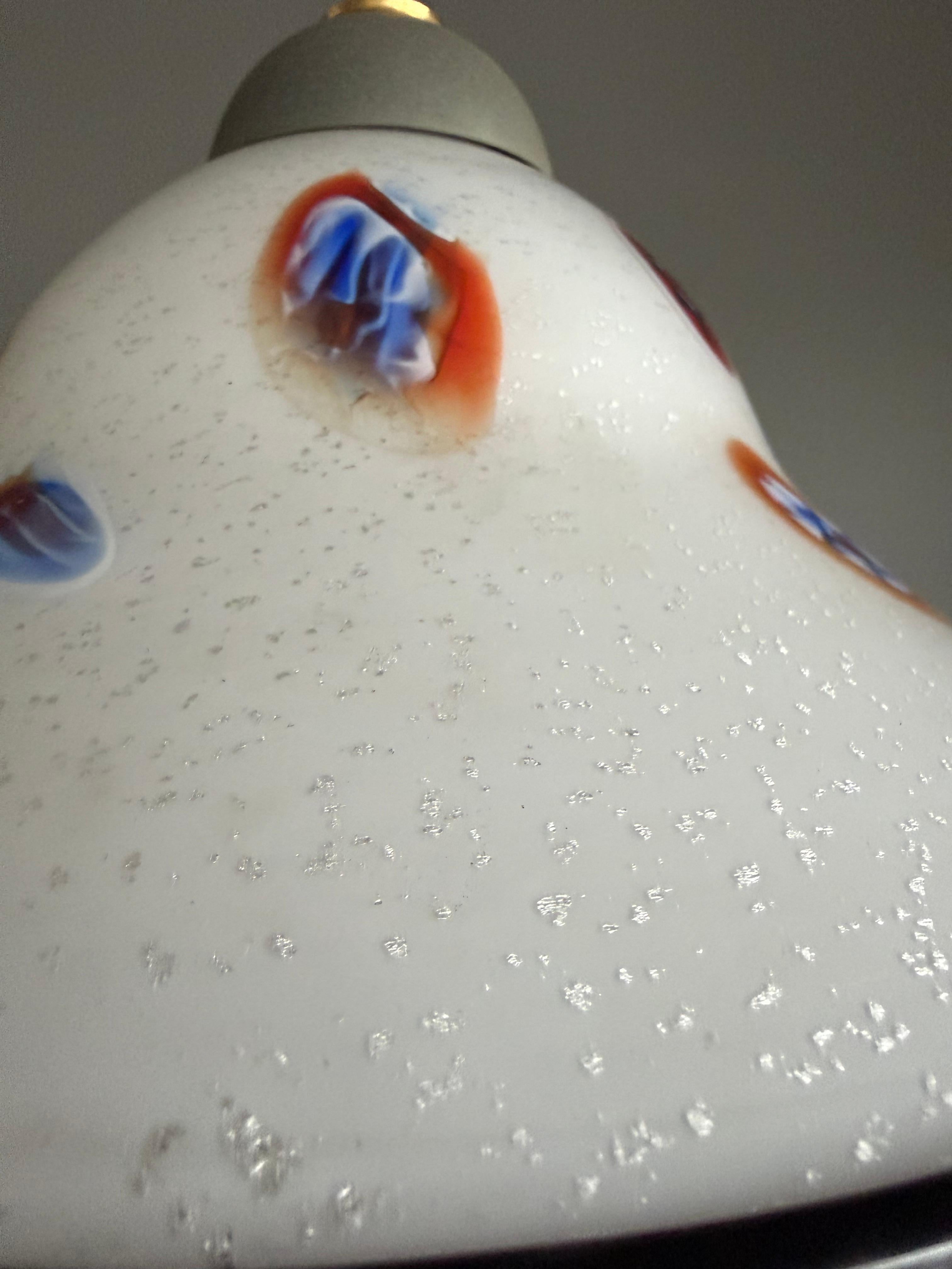 Schöne Murano-Glas-Anhänger mit bunten Murrine, Vintage Italian Lighting (20. Jahrhundert) im Angebot