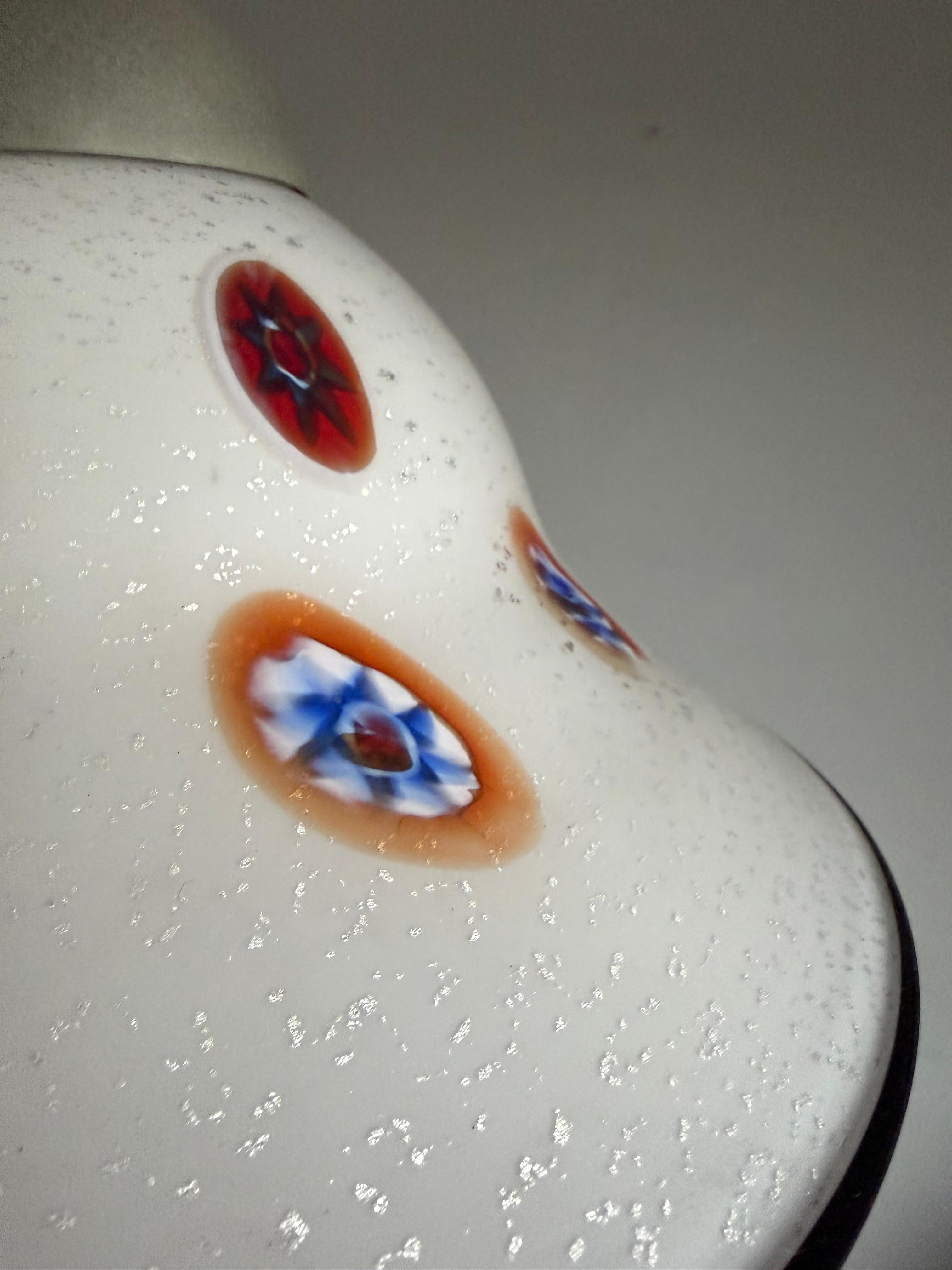 Schöne Murano-Glas-Anhänger mit bunten Murrine, Vintage Italian Lighting (Geblasenes Glas) im Angebot