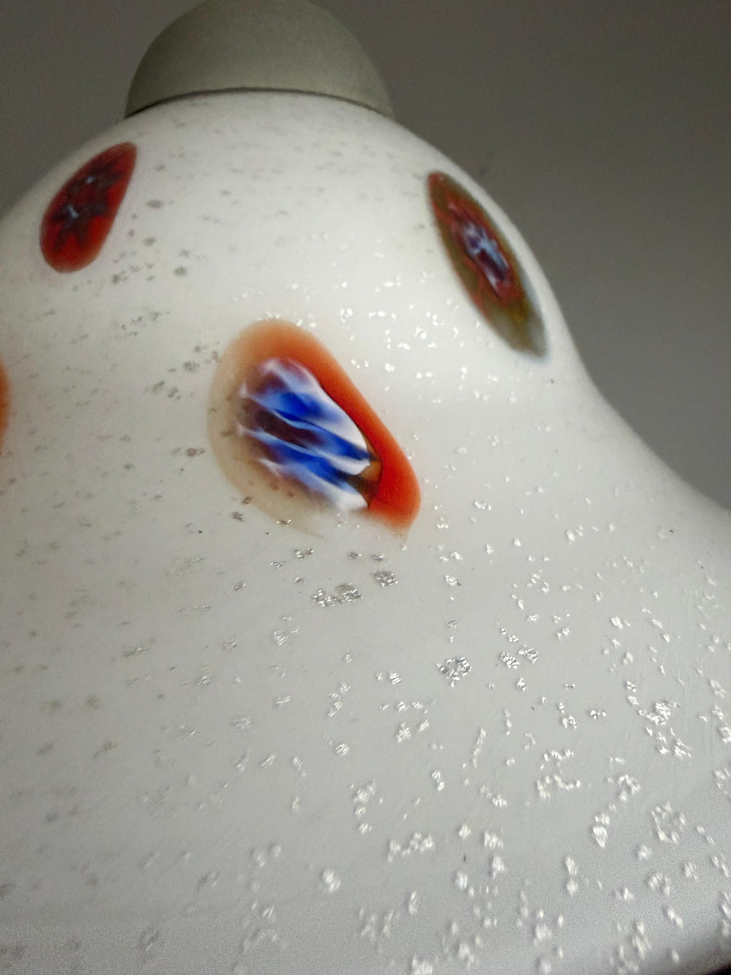 Schöne Murano-Glas-Anhänger mit bunten Murrine, Vintage Italian Lighting im Angebot 1