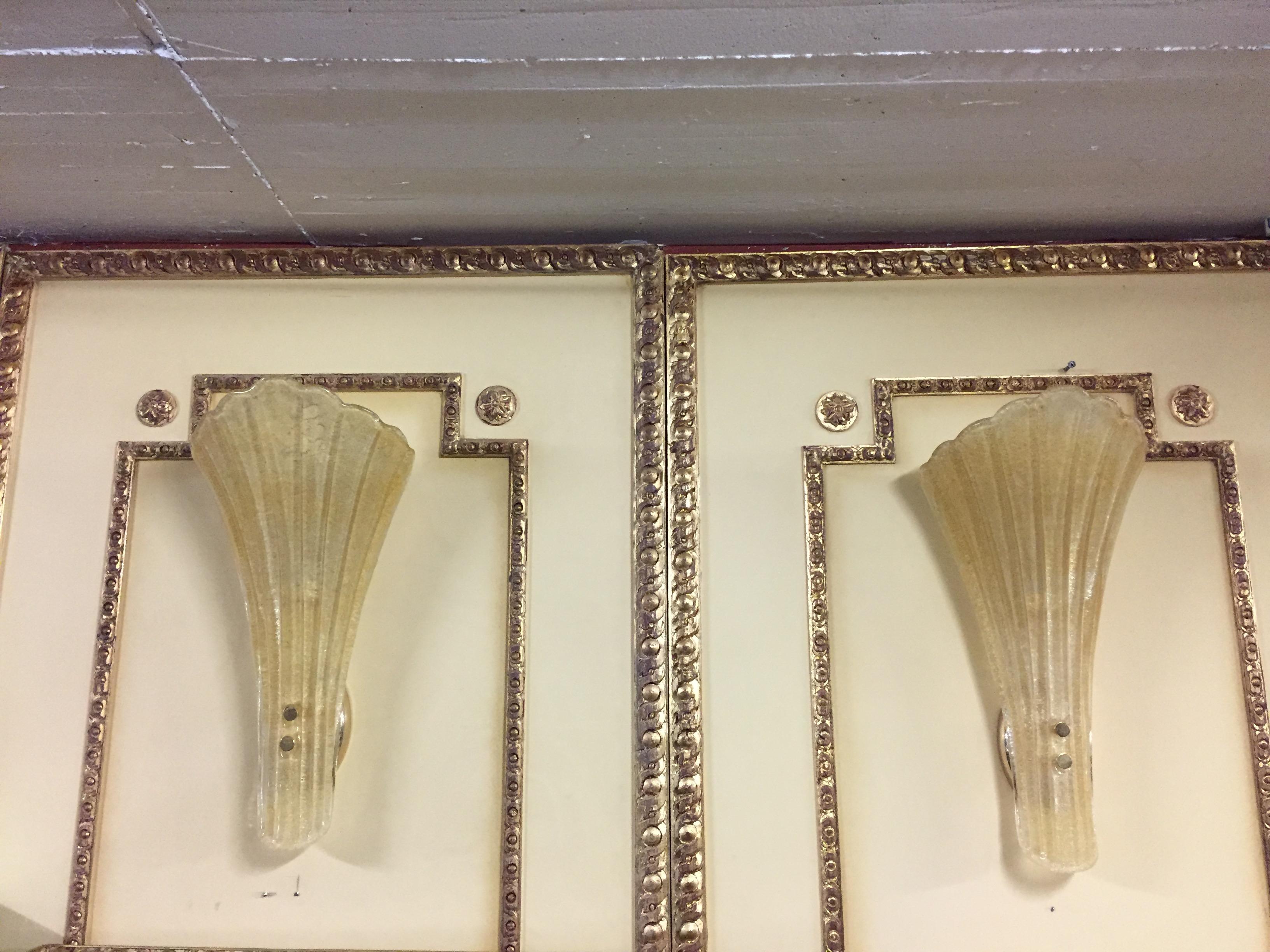 1 Hermosa veneciana  Lámpara de pared de cristal de Murano en venta 2