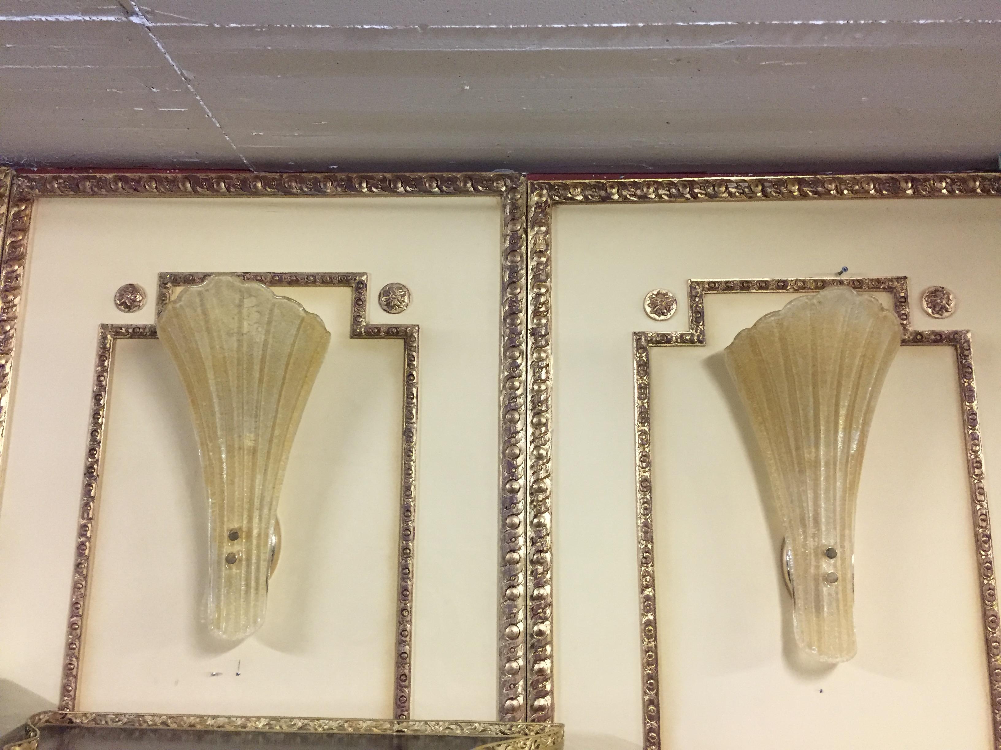 1 Hermosa veneciana  Lámpara de pared de cristal de Murano en venta 3