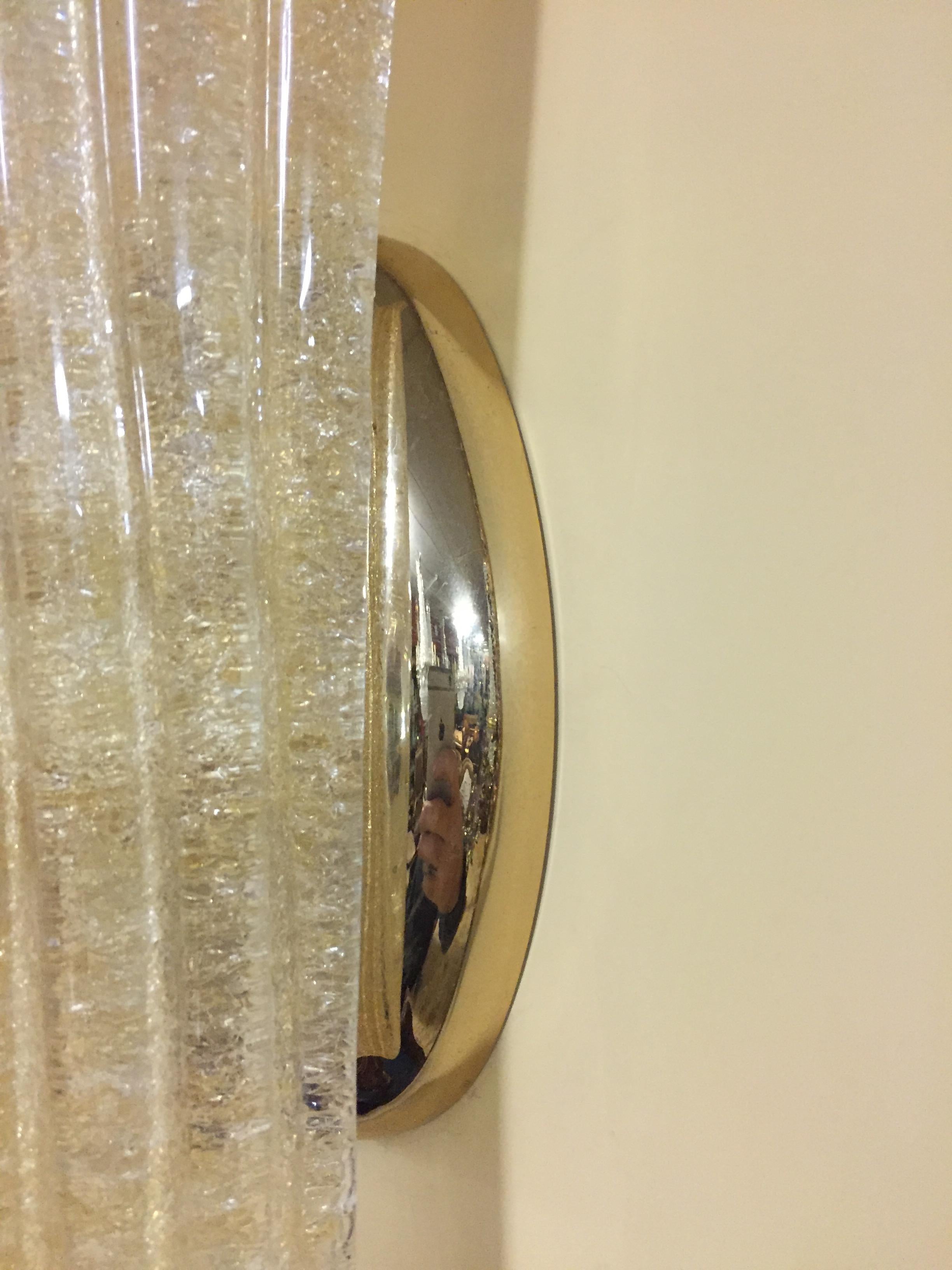 1 Hermosa veneciana  Lámpara de pared de cristal de Murano en venta 5