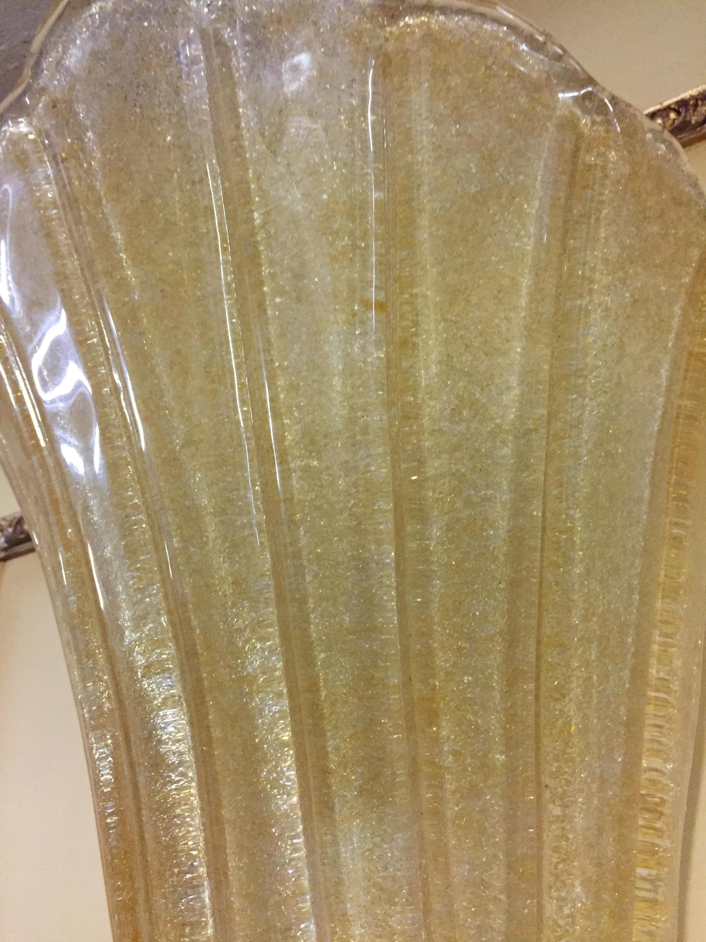 1 Hermosa veneciana  Lámpara de pared de cristal de Murano en venta 6