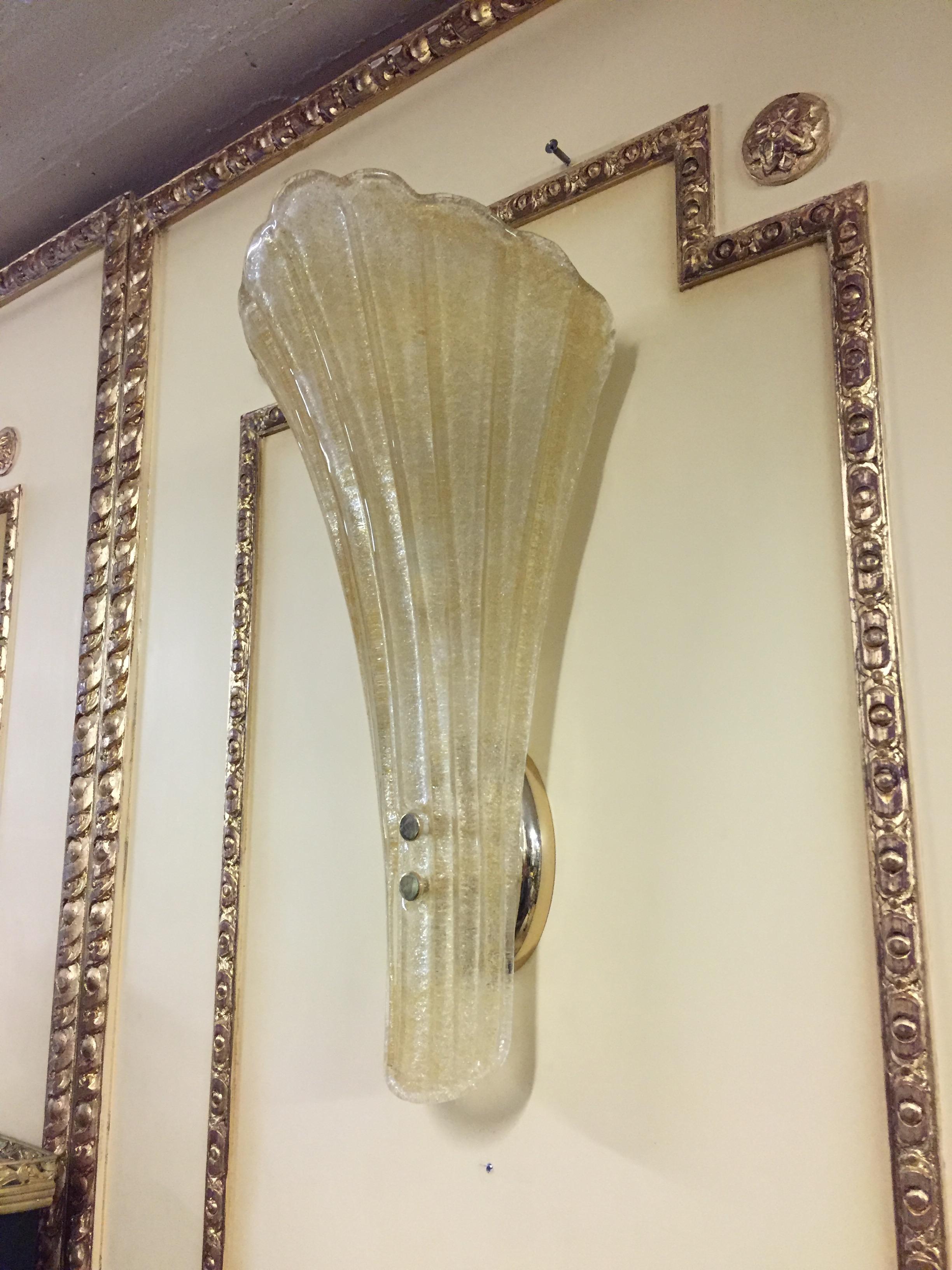 1 Hermosa veneciana  Lámpara de pared de cristal de Murano Italiano en venta