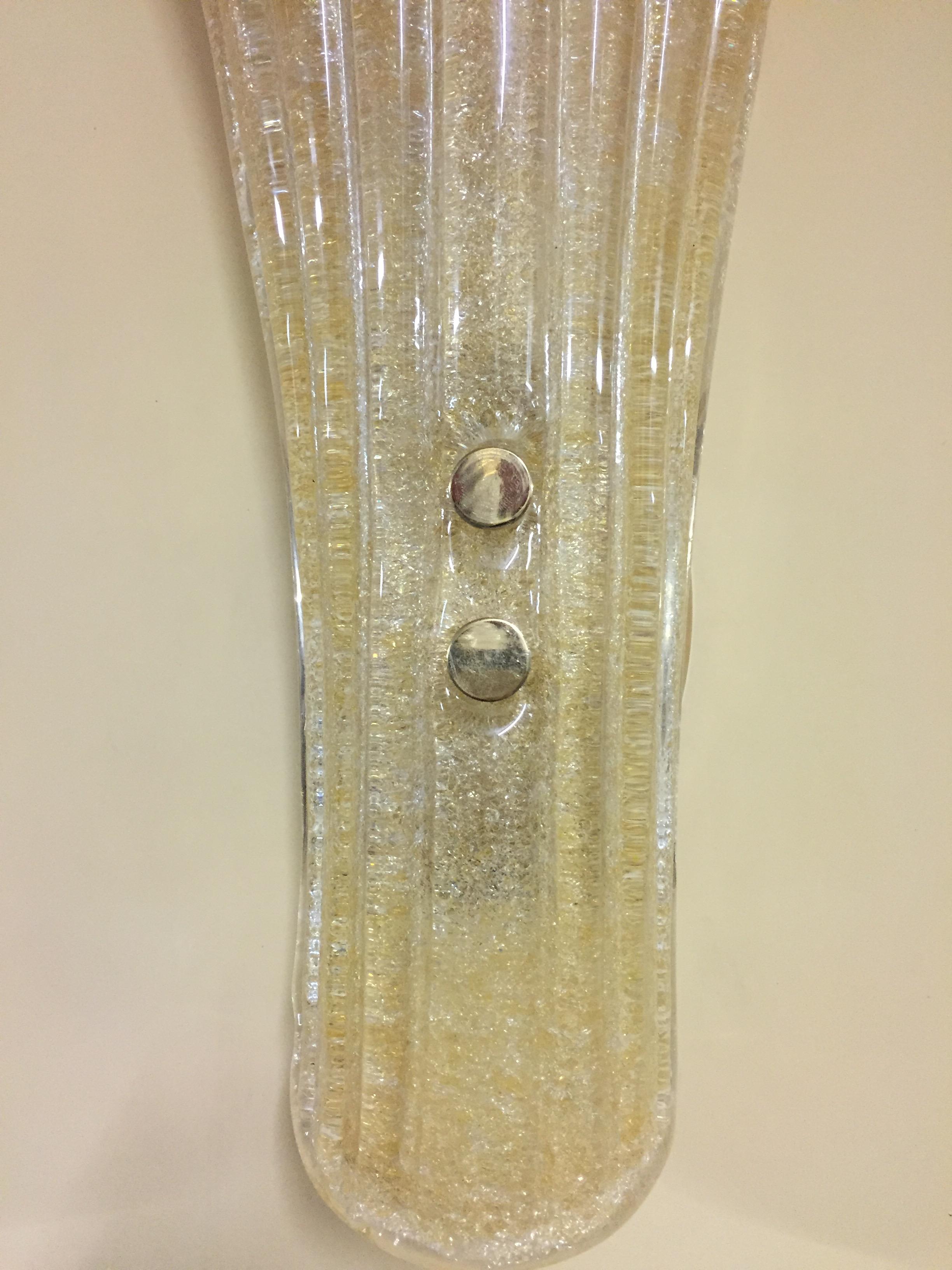 1 Hermosa veneciana  Lámpara de pared de cristal de Murano Glaseado en venta