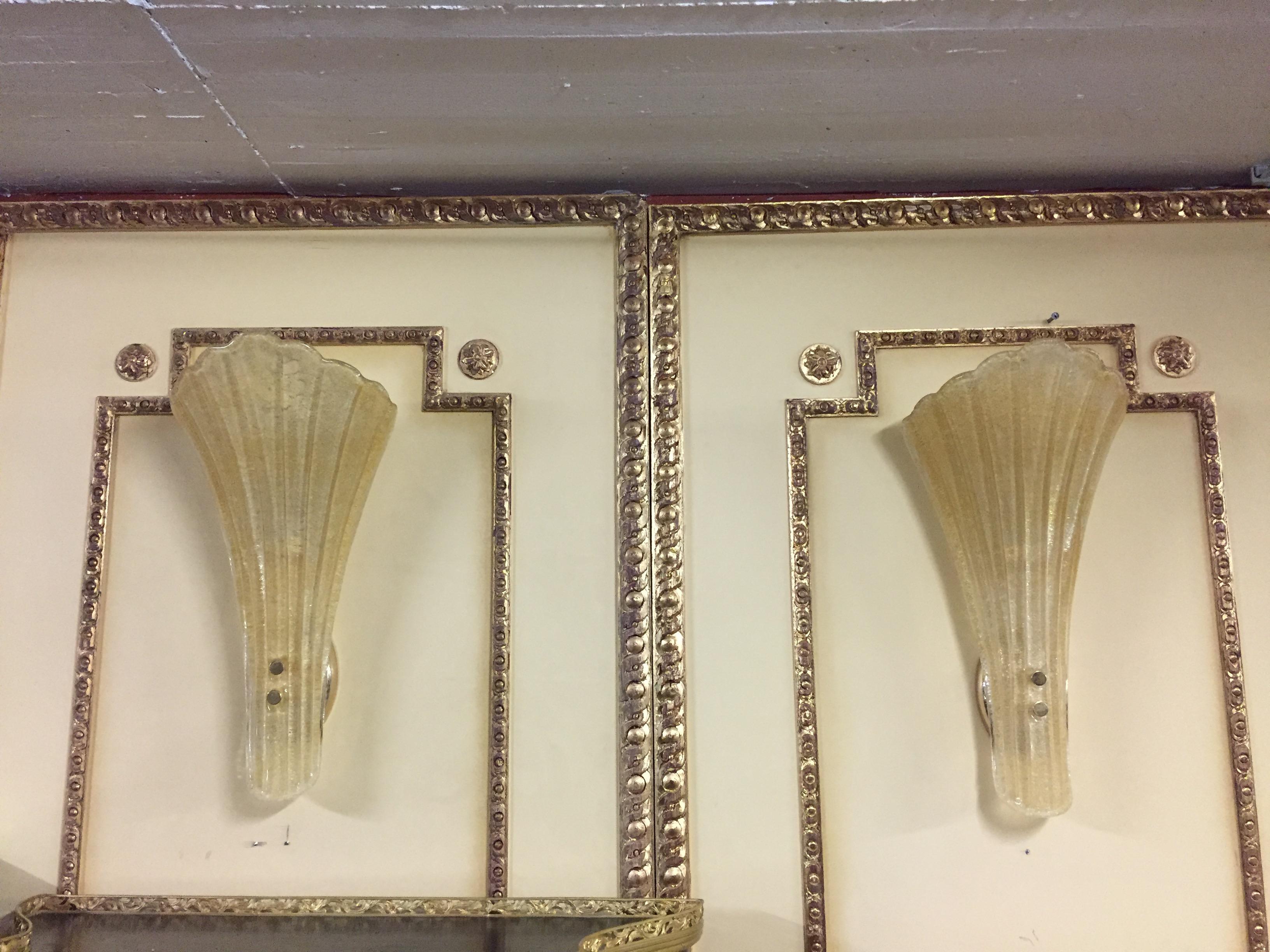 1 Hermosa veneciana  Lámpara de pared de cristal de Murano en venta 1