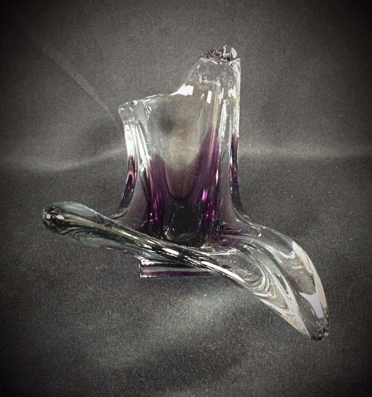 Bellissimo piatto portagioie in vetro di Murano in rosa-viola - 2Y86 In condizioni buone in vendita a Bordeaux, FR