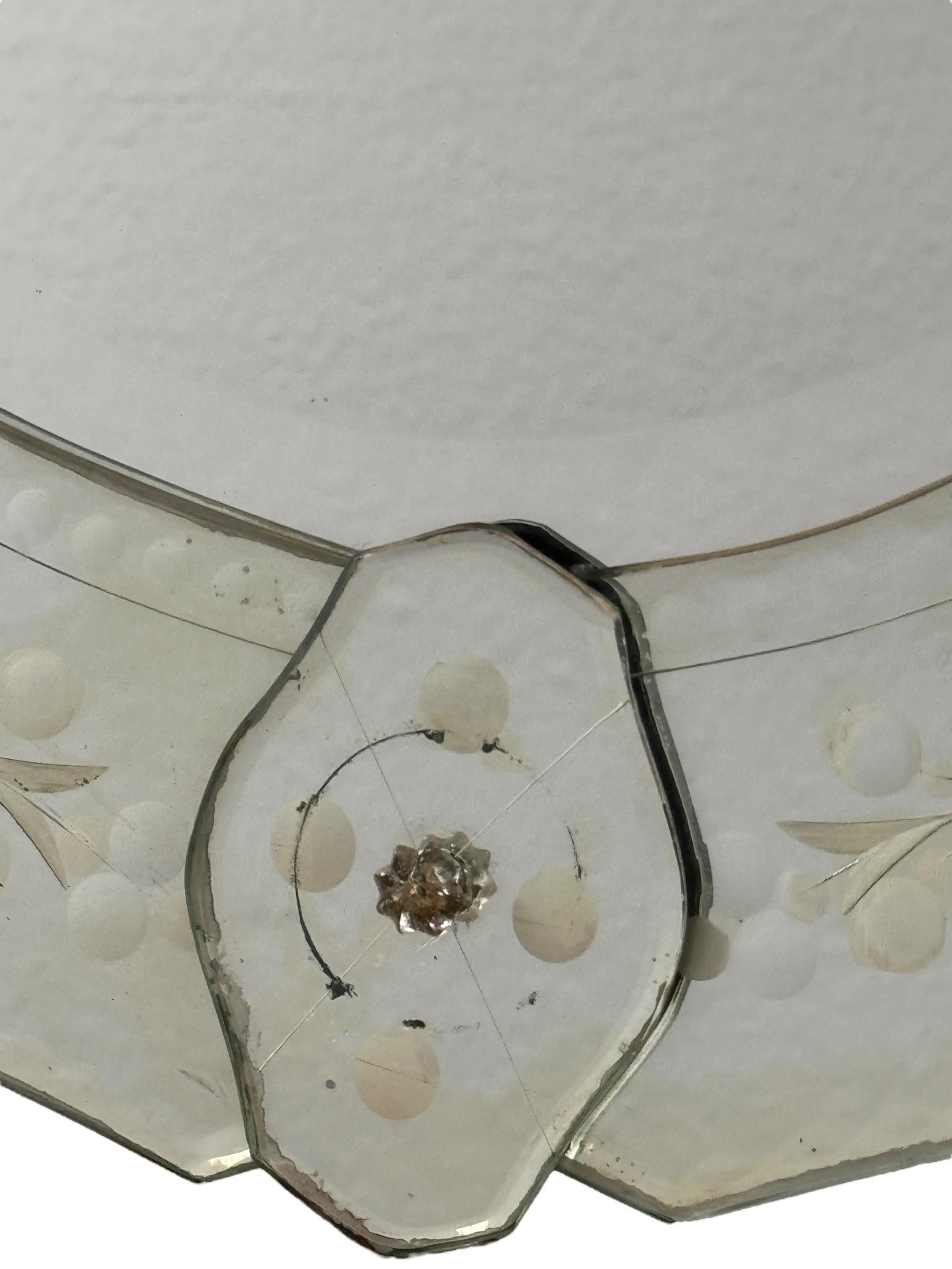 Beautiful Murano Venetian Venice Glass Wall Mirror, Italy 1950s 4