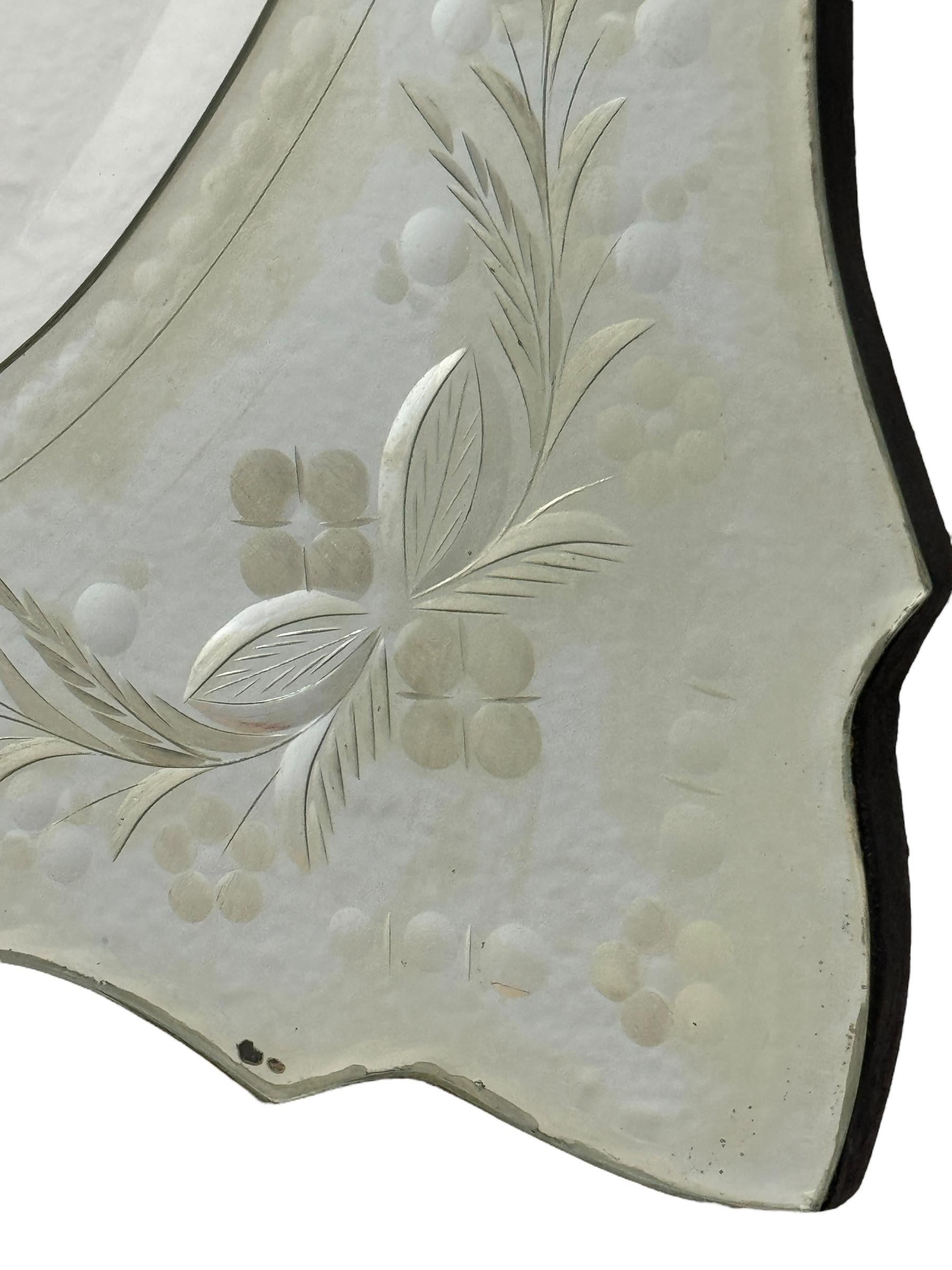 Beautiful Murano Venetian Venice Glass Wall Mirror, Italy 1950s 5