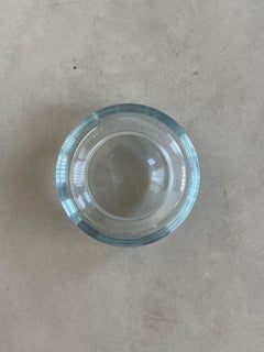 Magnifique vide-poche / vide-poche / cendrier de Murano aux reflets blancs et bleus