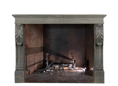 Beautiful Napoleon III Antique French Stone Fireplace Surround