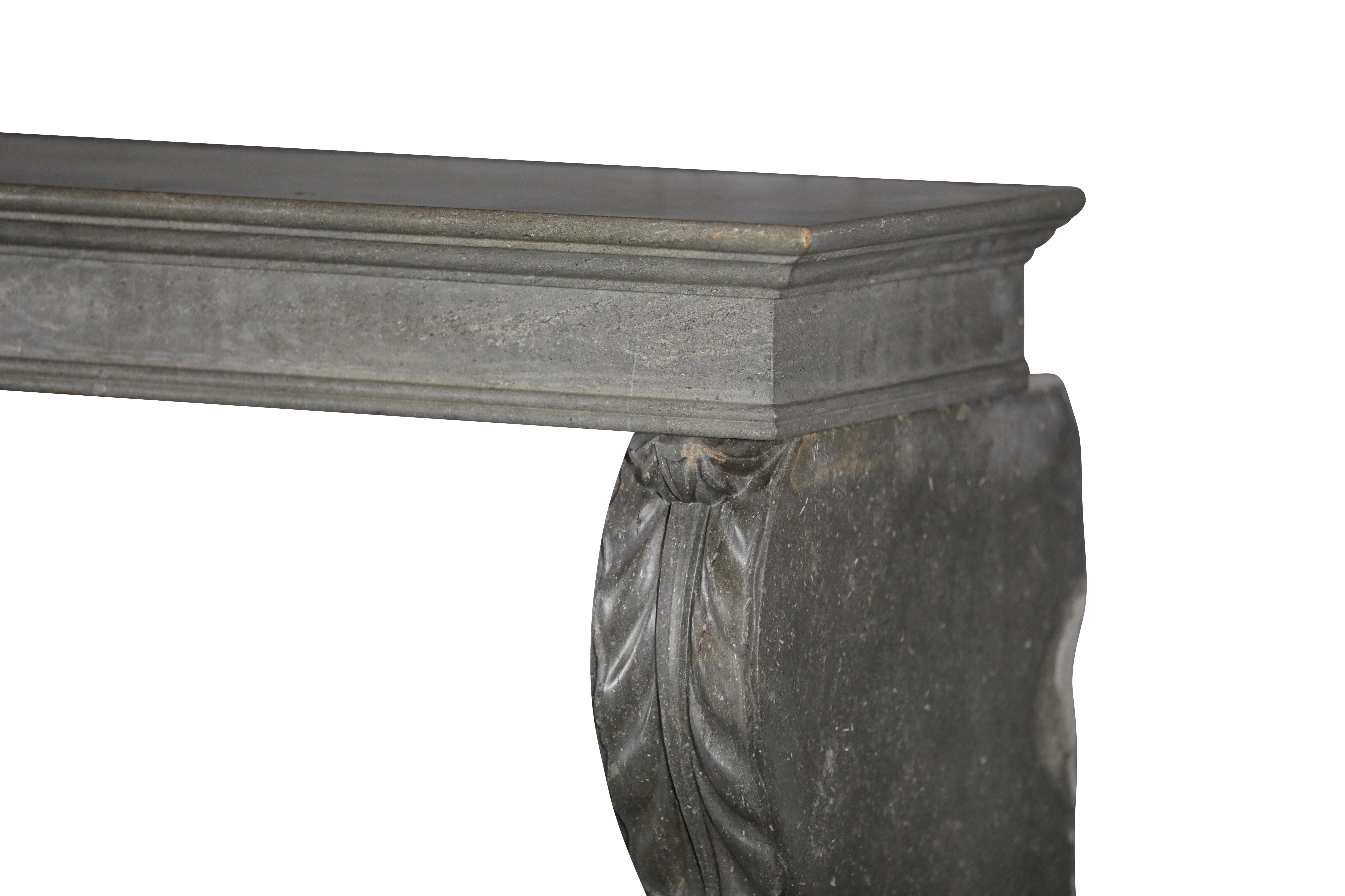 Beautiful Napoleon III Antique French Stone Fireplace Surround For Sale 4