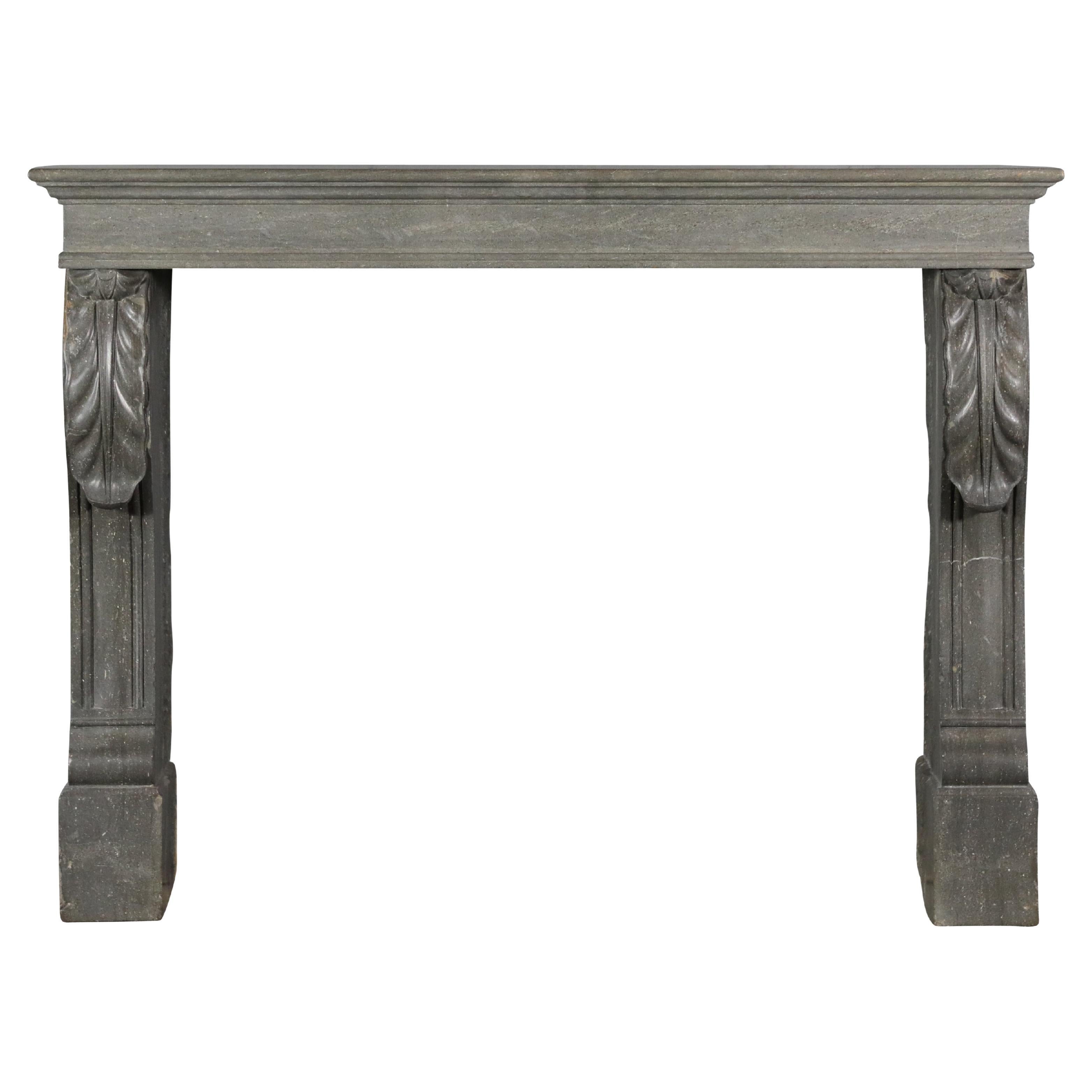 Beautiful Napoleon III Antique French Stone Fireplace Surround For Sale
