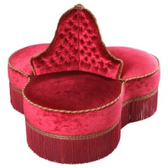 Schöne runde Couch aus der Napolon III-Periode, Frankreich, um 1860