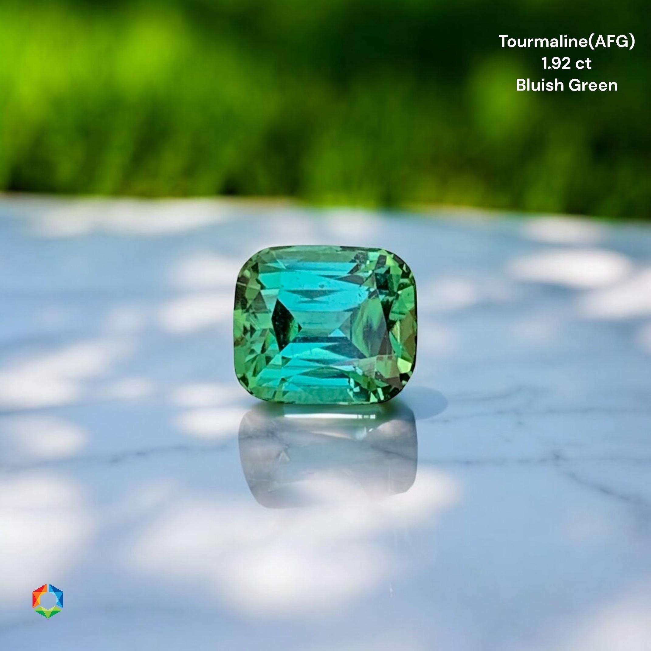 Questa tormalina a gradini verde-bluastra da 1,92 carati proveniente dall'Afghanistan vanta una purezza VVS, rivelando una brillantezza e una raffinatezza mozzafiato. Un vero e proprio gioiello per i collezionisti e gli intenditori di