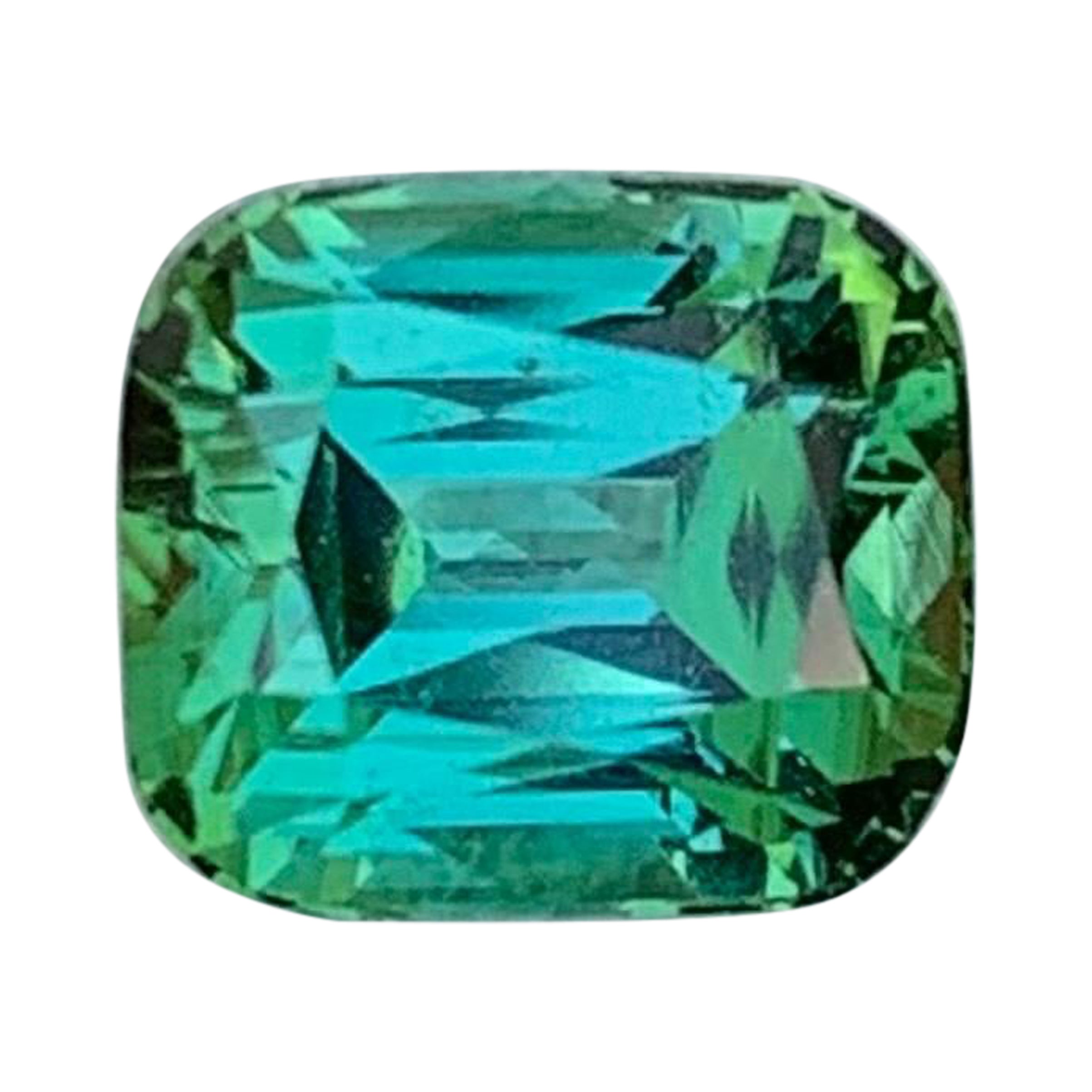 Bellissima tormalina naturale Greene & Greene 1,92 ct Step Cushion in vendita