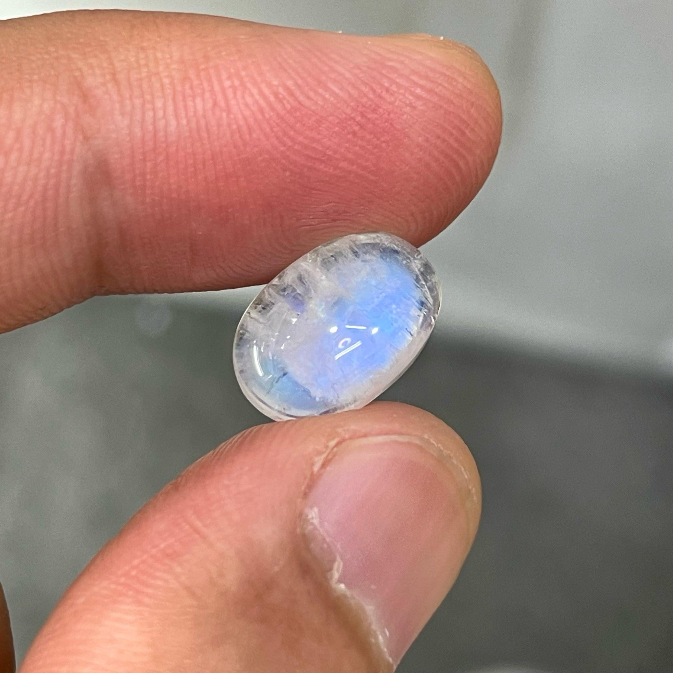 Beautiful Natural Loose Moonstone Gemstone, available for sale at wholesale price, natural high-quality 5.15 carats Diaphaneity Translucent clarity, certified Moonstone from India.

Product Information:
GEMSTONE NAME: Beautiful Natural Loose