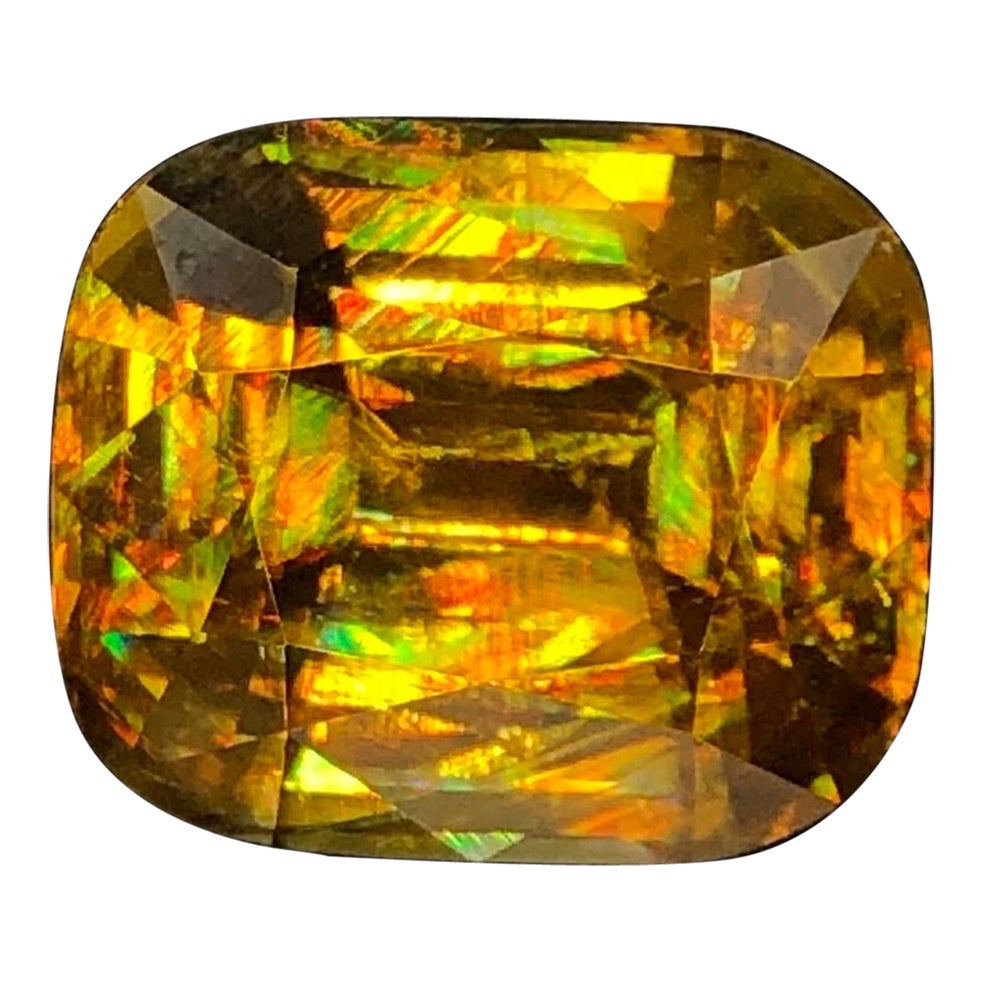 Bellissimo Nature 12,40 ct Step Cushion VS in vendita
