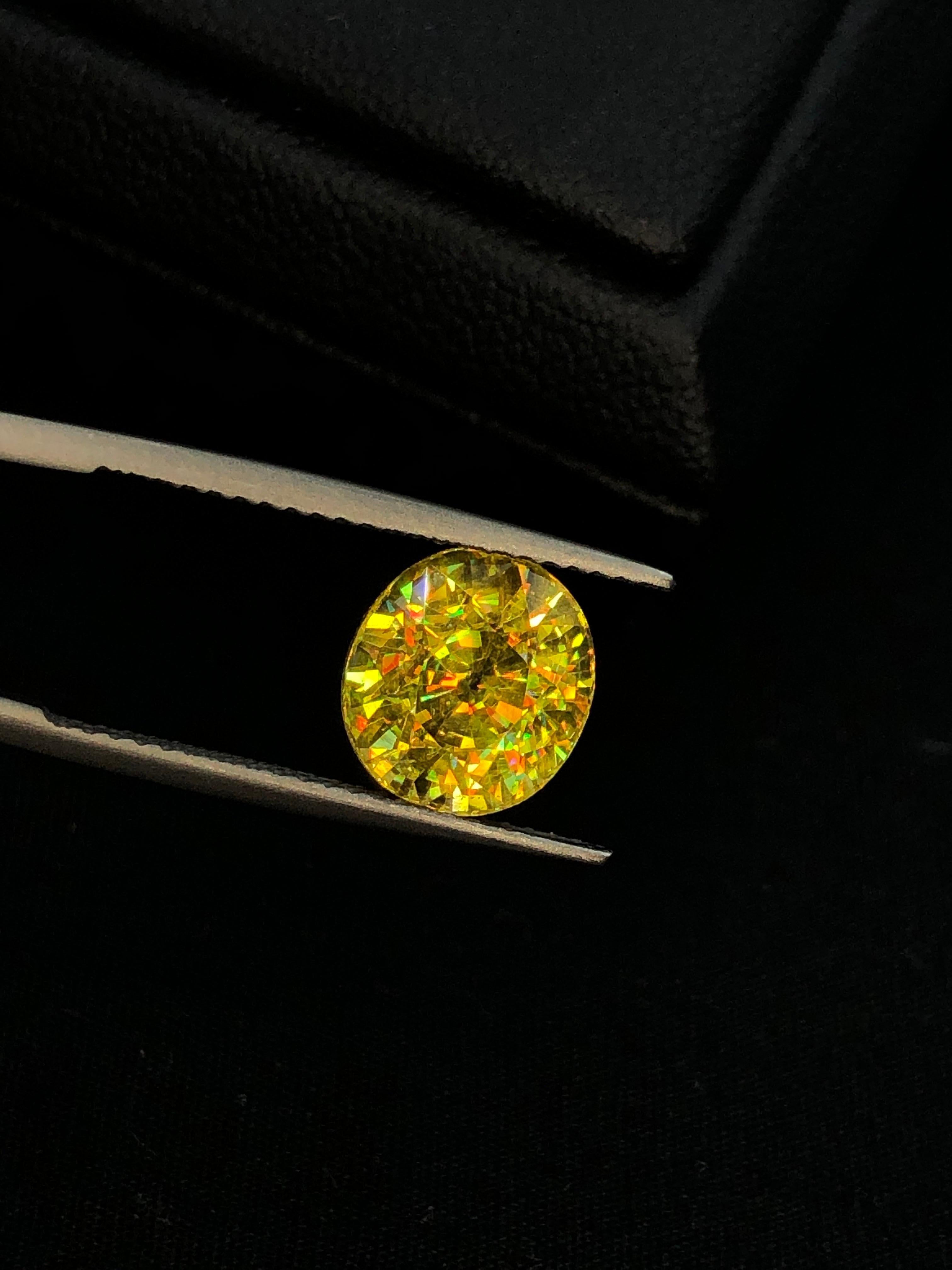da uomo o donna Bellissimo Nature Sphene 4.10 ct Madagascar Bellissimo Fuoco in vendita