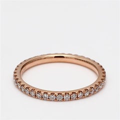 Natural White Round Diamonds .45 Carats TW Rose Gold Eternity Band