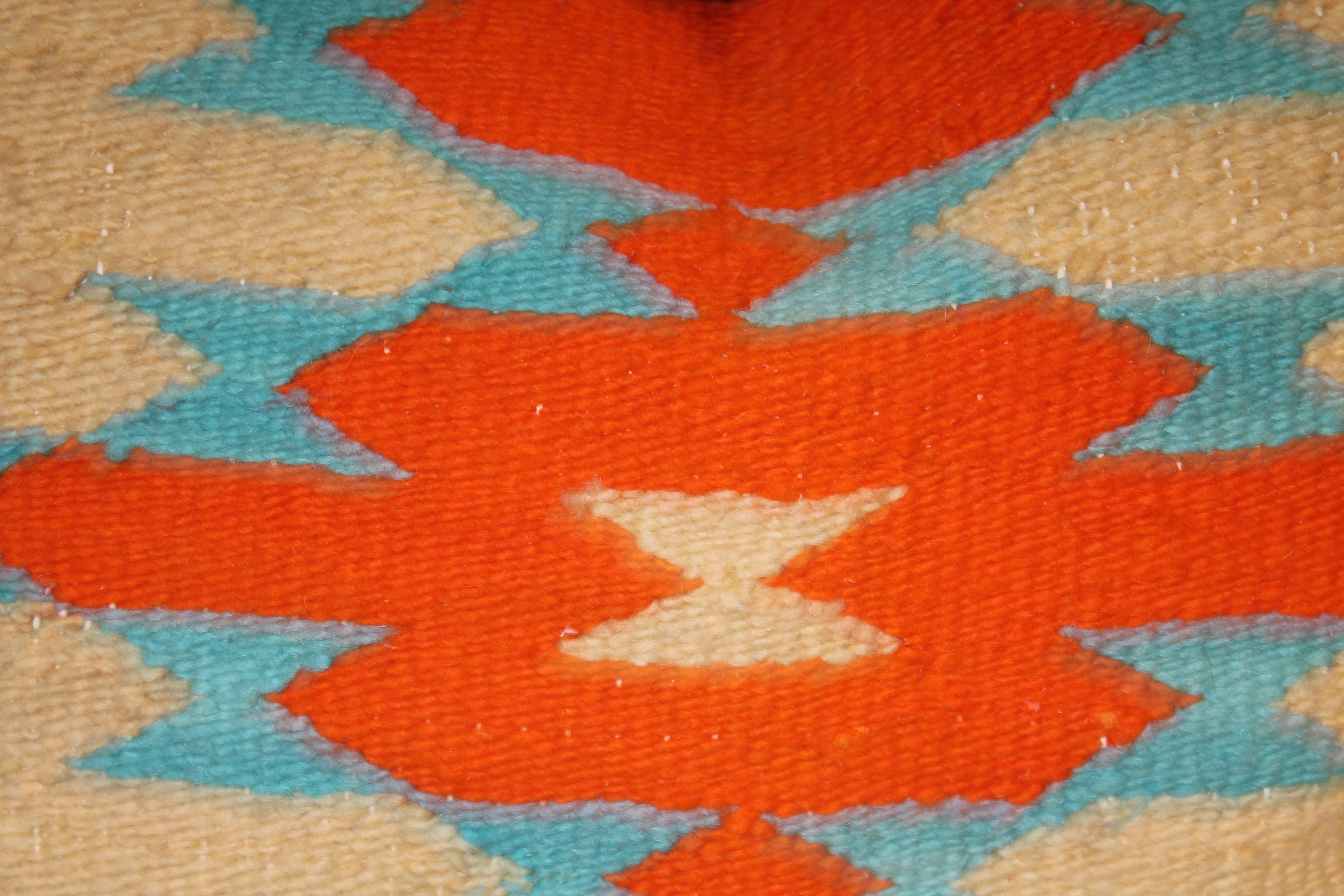 Hand-Woven Beautiful Navajo Weaving Pillow For Sale