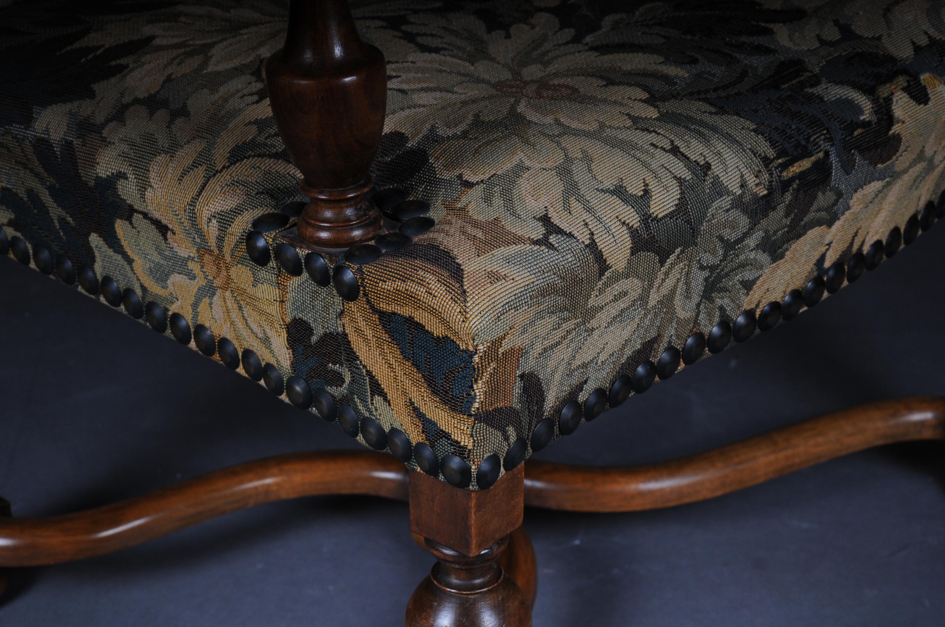 Walnut Beautiful Neo Renaissance Tapestry Armchair, circa 1900 For Sale