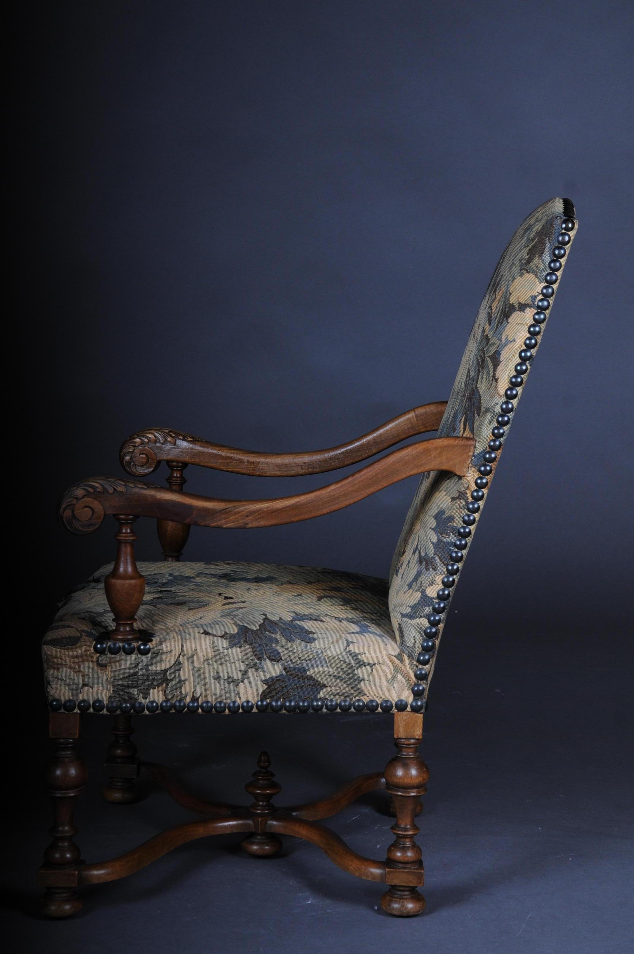 Beautiful Neo Renaissance Tapestry Armchair, circa 1900 For Sale 1