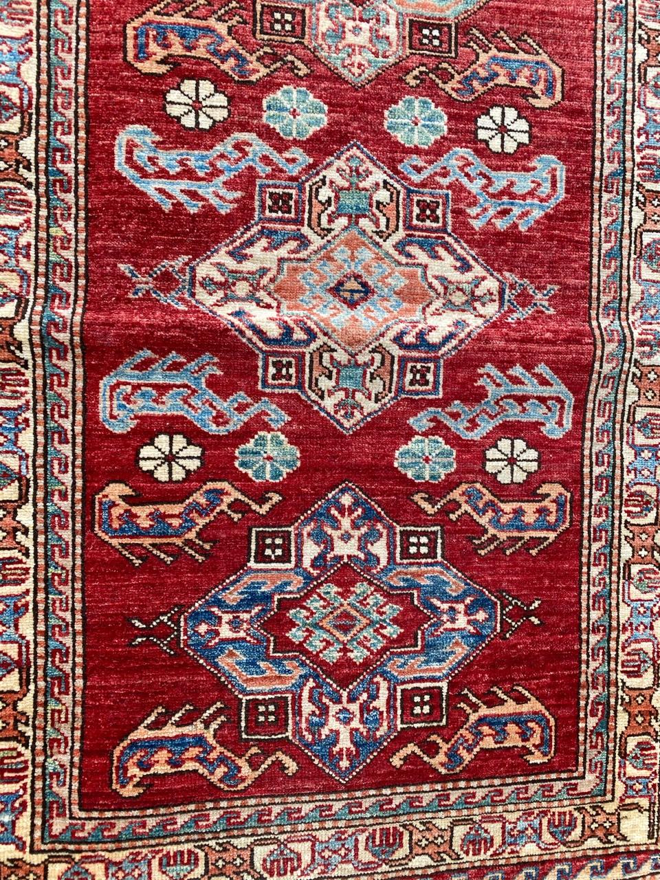 Bobyrug’s Beautiful New Chobi Afghan Runner In Good Condition For Sale In Saint Ouen, FR