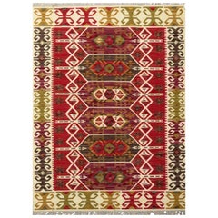 Schöner handgewebter Kelim-Teppich im neuen anatolischen Design, wunderschön  Größe: 1,25 m x 2,25 m