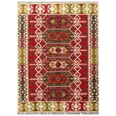 Beautiful New Anatolian Design Handwoven Kilim Rug  size 6ft 6in x 9ft 10in