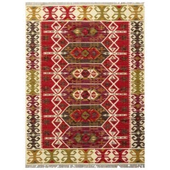 Beautiful New Anatolian Design Handwoven Kilim Rug  size 6ft 6in x 9ft 10in