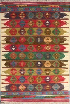 Beautiful New Anatolian Design Handwoven Kilim Rug