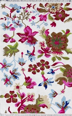Bellissimo nuovo Rug & Kilim piatto in stile bessarabico dal design floreale