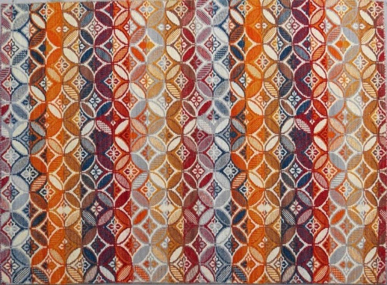 Preciosa Alfombra Kilim Plana Nueva Tejida a Mano con Diseño Europeo Indio en venta