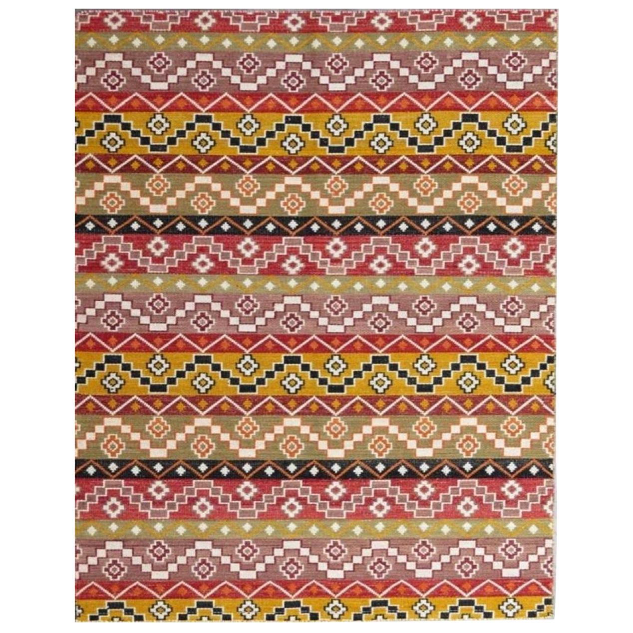 Beautiful New Handwoven European Design Flat Kilim Rug