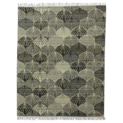 Preciosa Alfombra Kilim Plana Nueva Tejida a Mano con Diseño Europeo