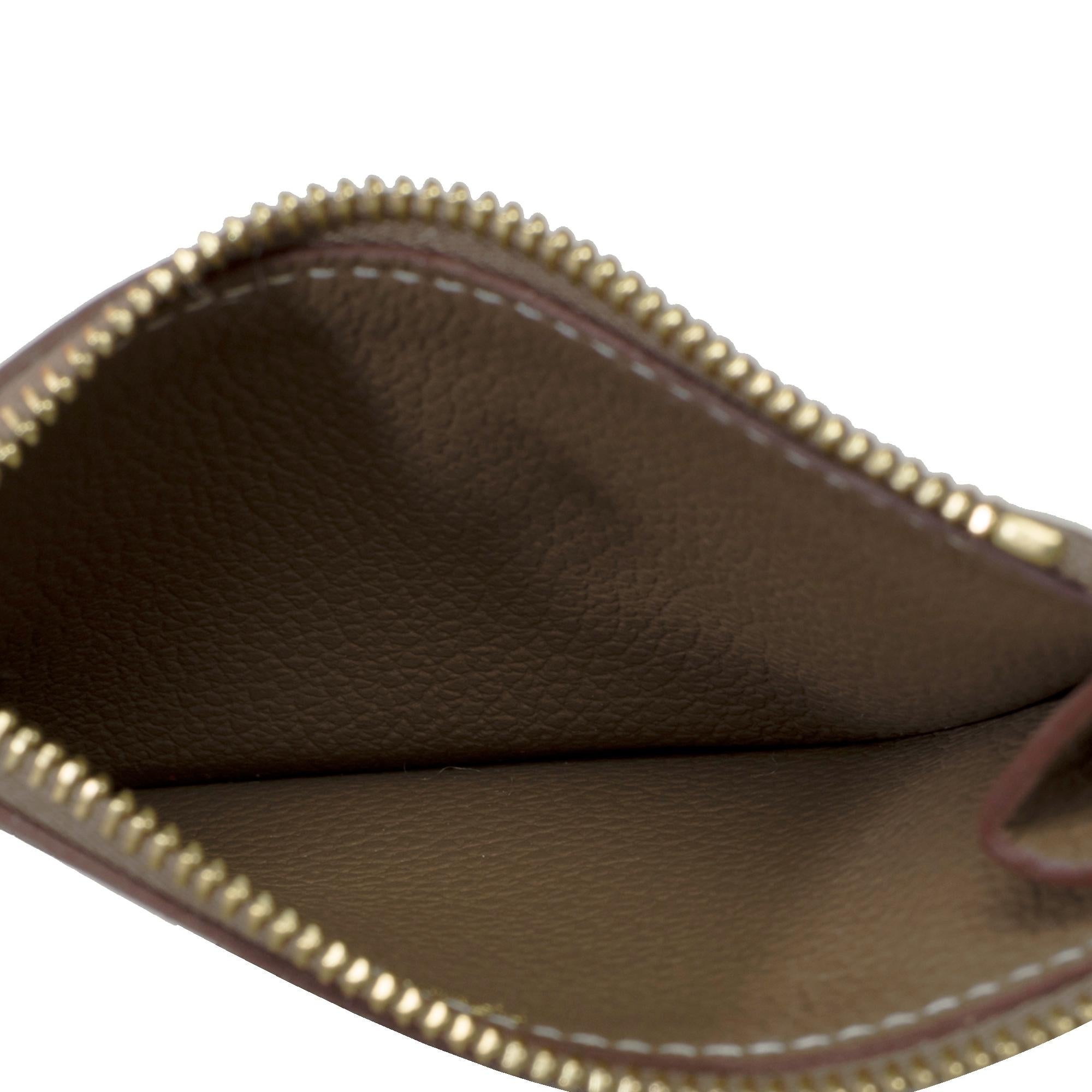 Nuovo bellissimo portafoglio Hermès Roulis Slim Compact in pelle Etoupe Evercolor, GHW in vendita 5