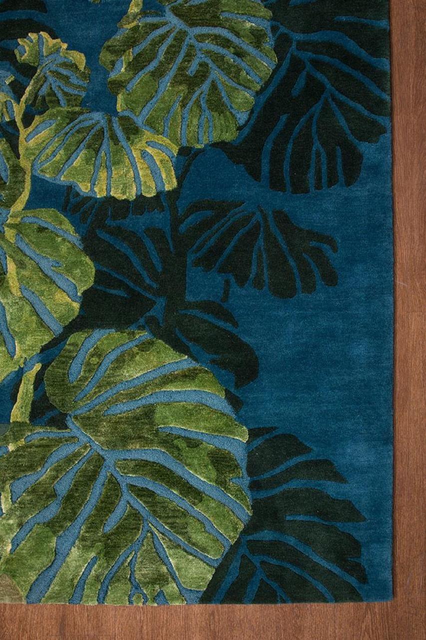 Very beautiful new modern rug with nice Art Deco design and beautiful colors, entirely hand tufted with wool velvet on cotton foundation

Custom sizes can be made.