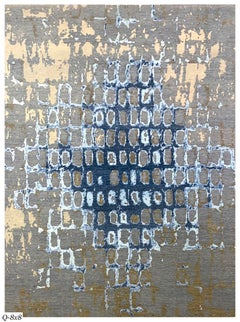 Beautiful New Modern Hand Knotted, Abstract Design Rug