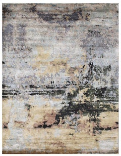 Beautiful New Modern Hand Knotted, Abstract Design Rug