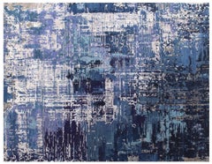Beautiful New Modern Hand Knotted, Abstract Design Rug