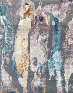 Beautiful New Modern Hand Knotted, Abstract Design Rug